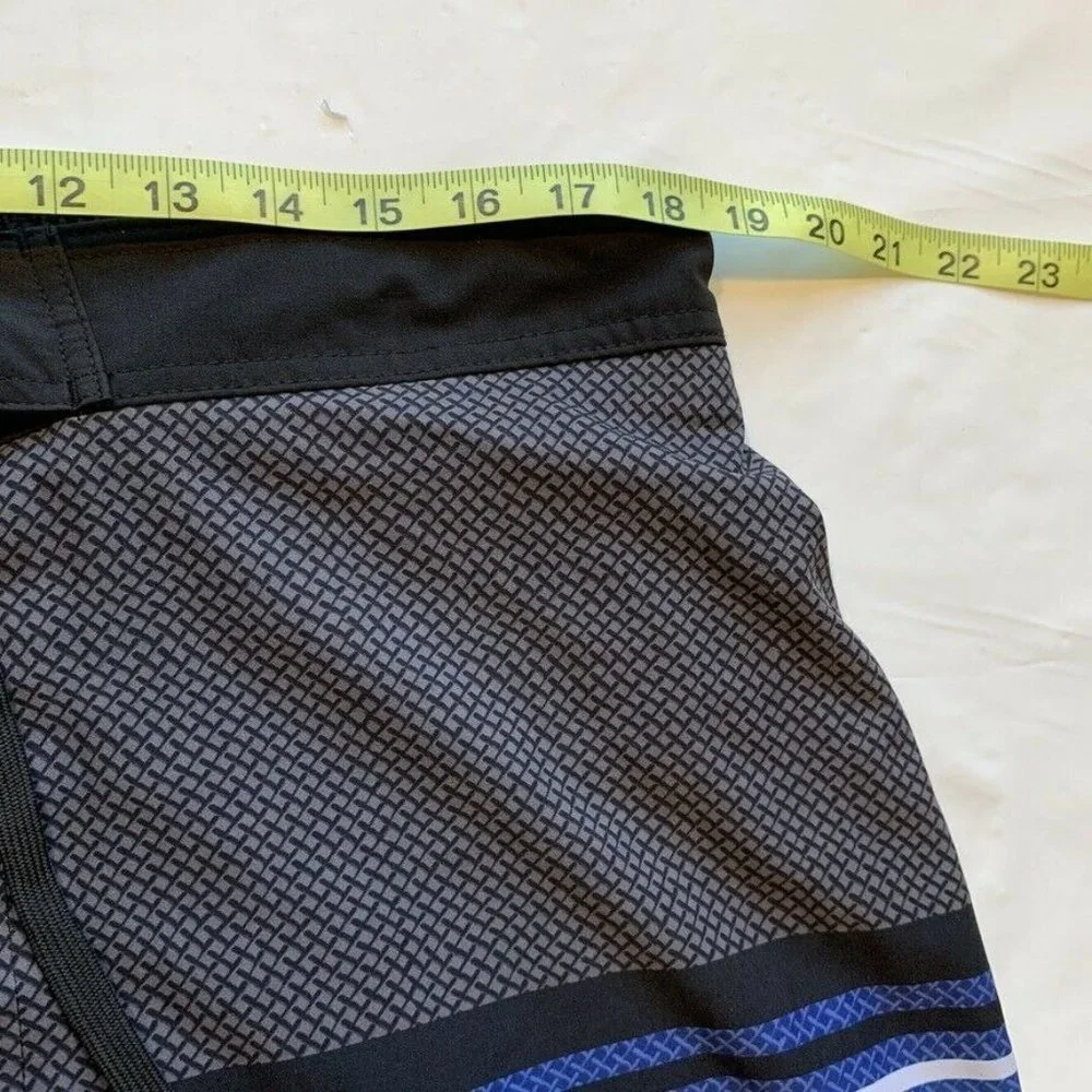 Wave Zone Board Shorts Swim Trunks Men‎ Large Built In Brief Striped Stretch NEW